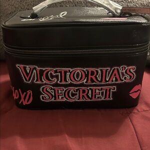 Victoria's Secret Black and Pink Cosmetic Case